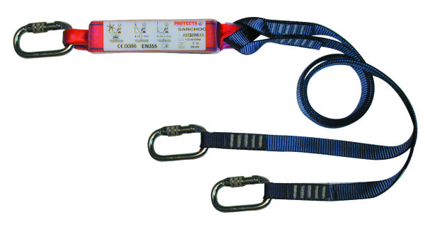 Protecta Sanchoc 2M Twin Leg Shock Absorbing Fall Arrest Lanyard with Carabiners AE5320WAA