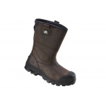 Rock Fall TEXAS 100% Non-Metallic Brown Leather S3 Rigger Boot