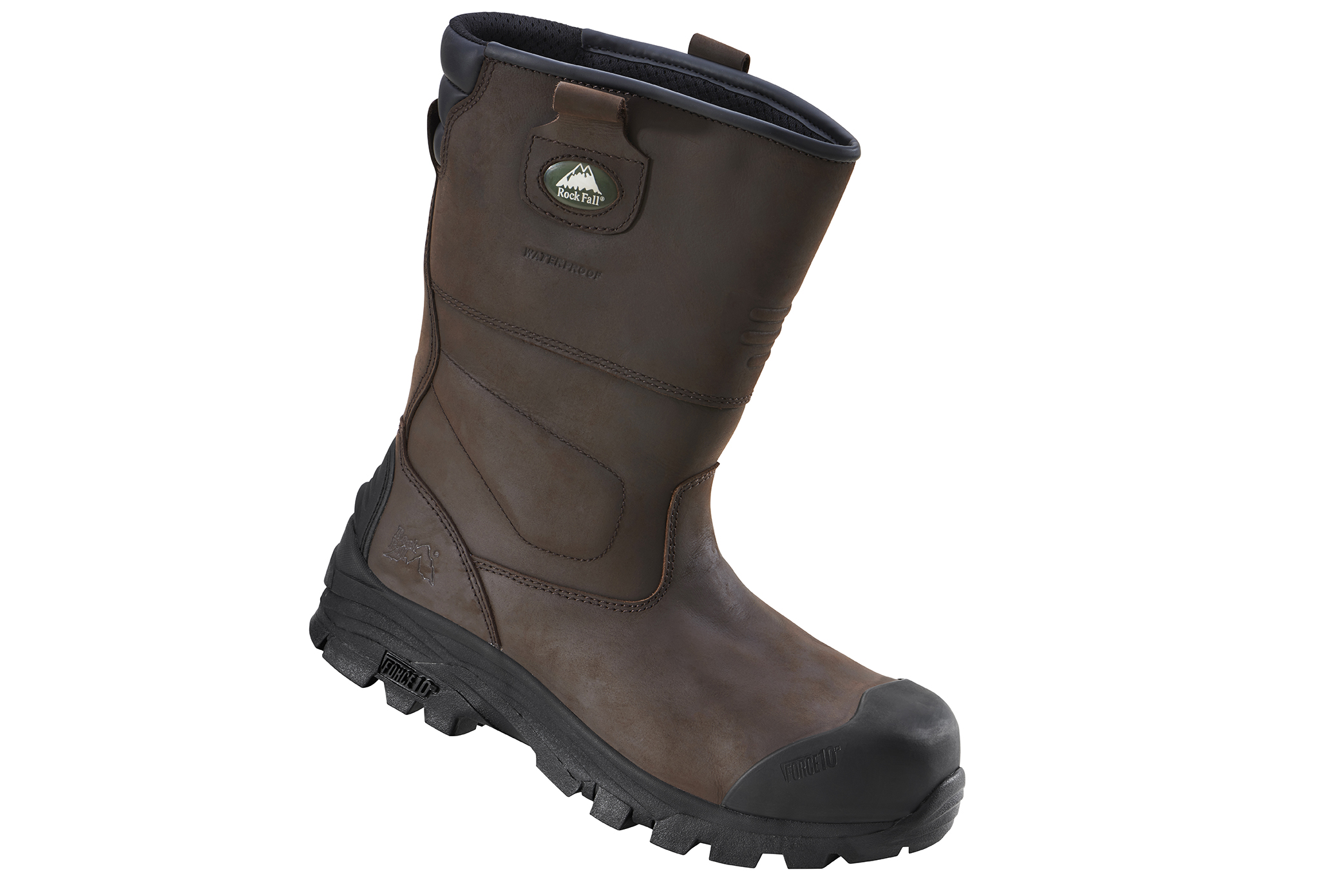 Rock Fall TEXAS 100% Non-Metallic Brown Leather S3 Rigger Boot