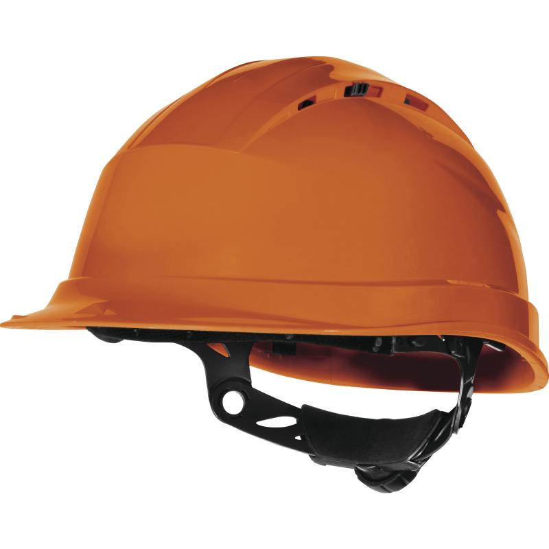 DeltaPlus Quartz UP IV Rotor Adjustable Ventilated Safety Helmet Orange