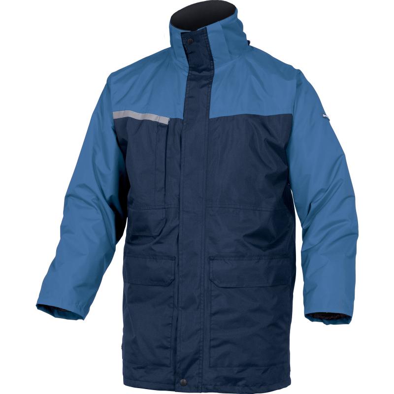 DeltaPlus ALASKA2 PVC Coated Pongee Polyester 2 In 1 Parka Navy Blue-Royal Blue