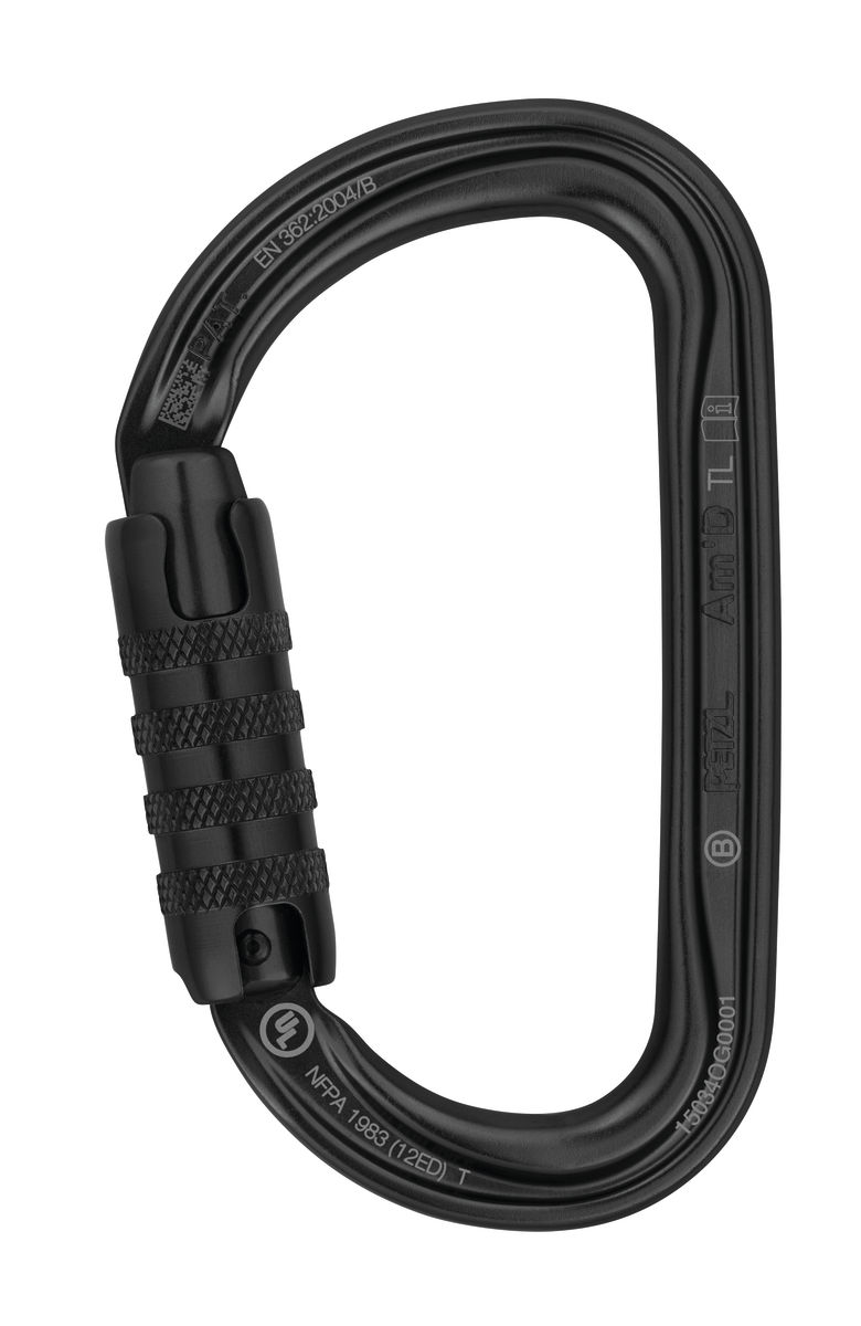 Petzl Am’D M34A TLN Black Triact-Lock Lightweight Asymmetric Carabiner