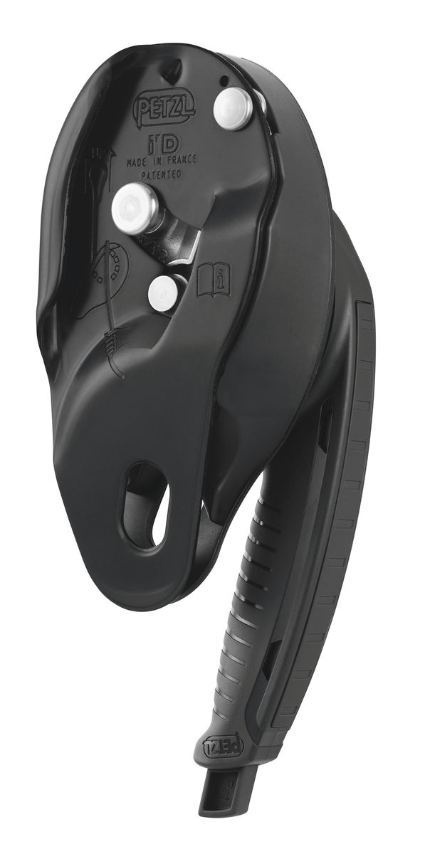 Petzl I’D L D200LN Self-Braking Black Descender For Rescue, With Anti-Panic Function