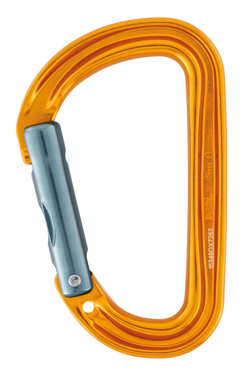 Petzl Sm'D M39A S Yellow Ultra Light Asymmetric Carabiner Without Locking System