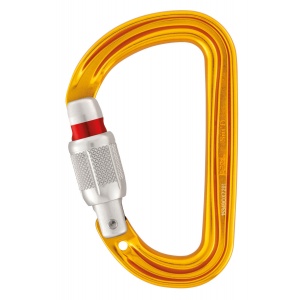 Petzl Sm'D M39A SL Yellow Screw-Lock Ultra Light Asymmetric Carabiner