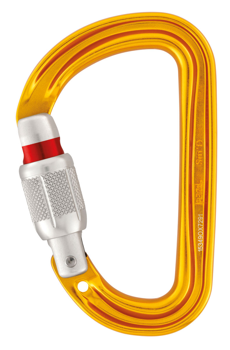 Petzl Sm'D M39A SL Yellow Screw-Lock Ultra Light Asymmetric Carabiner