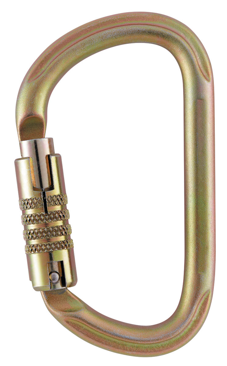 Petzl VULCAN M73 TL Gold Triact-Lock High Strength Asymmetric Carabiner With Large Capacity