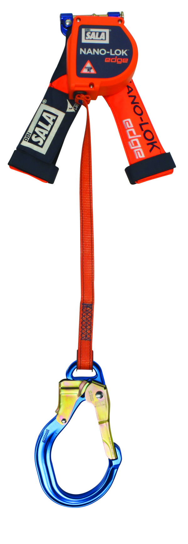DBI SALA Nano-Lok Sharp Edge Safety Single Leg 2.5m length Webbing SRL with 50mm Scaffold Hook 3101435
