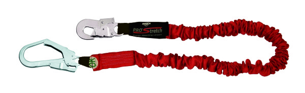 Protecta Pro Stretch 2M Elasticated Sleeve Shock Absorbing Lanyard 60mm Opening Scaffold Hook AE5220SAK