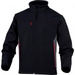 DeltaPlus MYSEN Zip-Up Softshell Jacket Black-Red