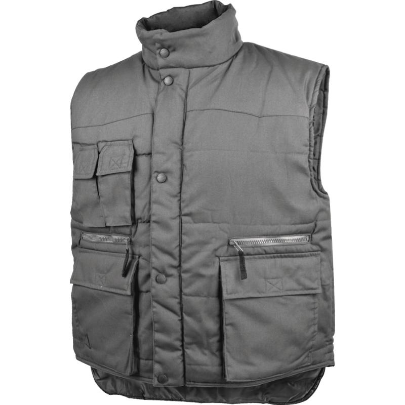 DeltaPlus SIERRA Polyester Cotton Multipocket Bodywarmer Grey