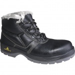DeltaPlus JUMPER2 S3 FUR SRC Fur-Lined Black Pigmented Split Leather Safety Boot With Thermal Protection Up To -30°C