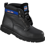 Pro Man KANSAS S1P Black Leather Safety Boot With Steel Toecap & Midsole