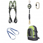 Kratos Construction Fall Protection Safety Harness Kit with 7M length SRL Fall Arrest Block Edge Tested for Vertical & Horizontal use FA301301