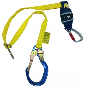 3M DBI-SALA EZ-Stop Tie Back Single Leg 1.65m Length Shock Absorbing Lanyard with Scaffold Hook 1245558