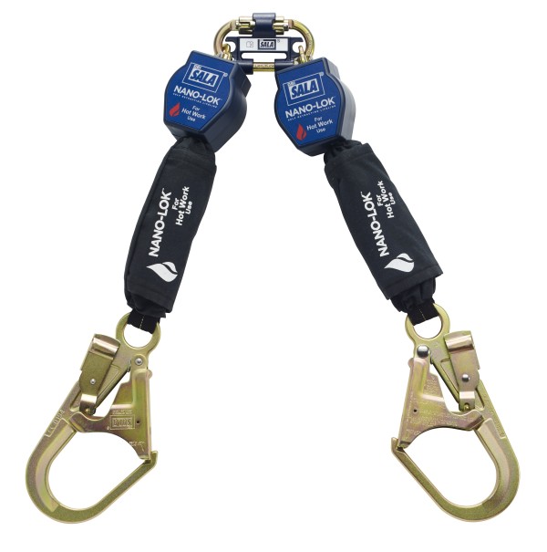DBI-SALA® Nano-Lok™ 2M Length Twin-Leg SRL Quick Connect For Hot Work Use 3101524