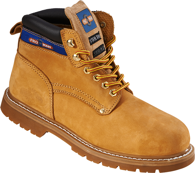 Pro Man SPRINGFIELD S1P Nubuck Safety Boot With Steel Toecap & Midsole