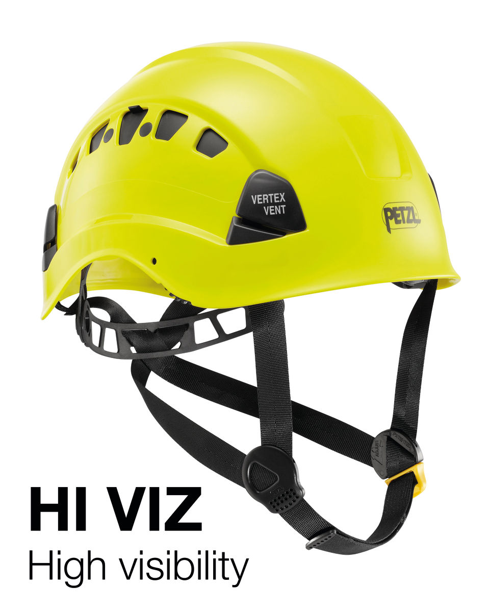 Petzl VERTEX VENT A10VYA HV Comfortable Ventilated High-Visibility Yellow Helmet For Work At Height & Rescue