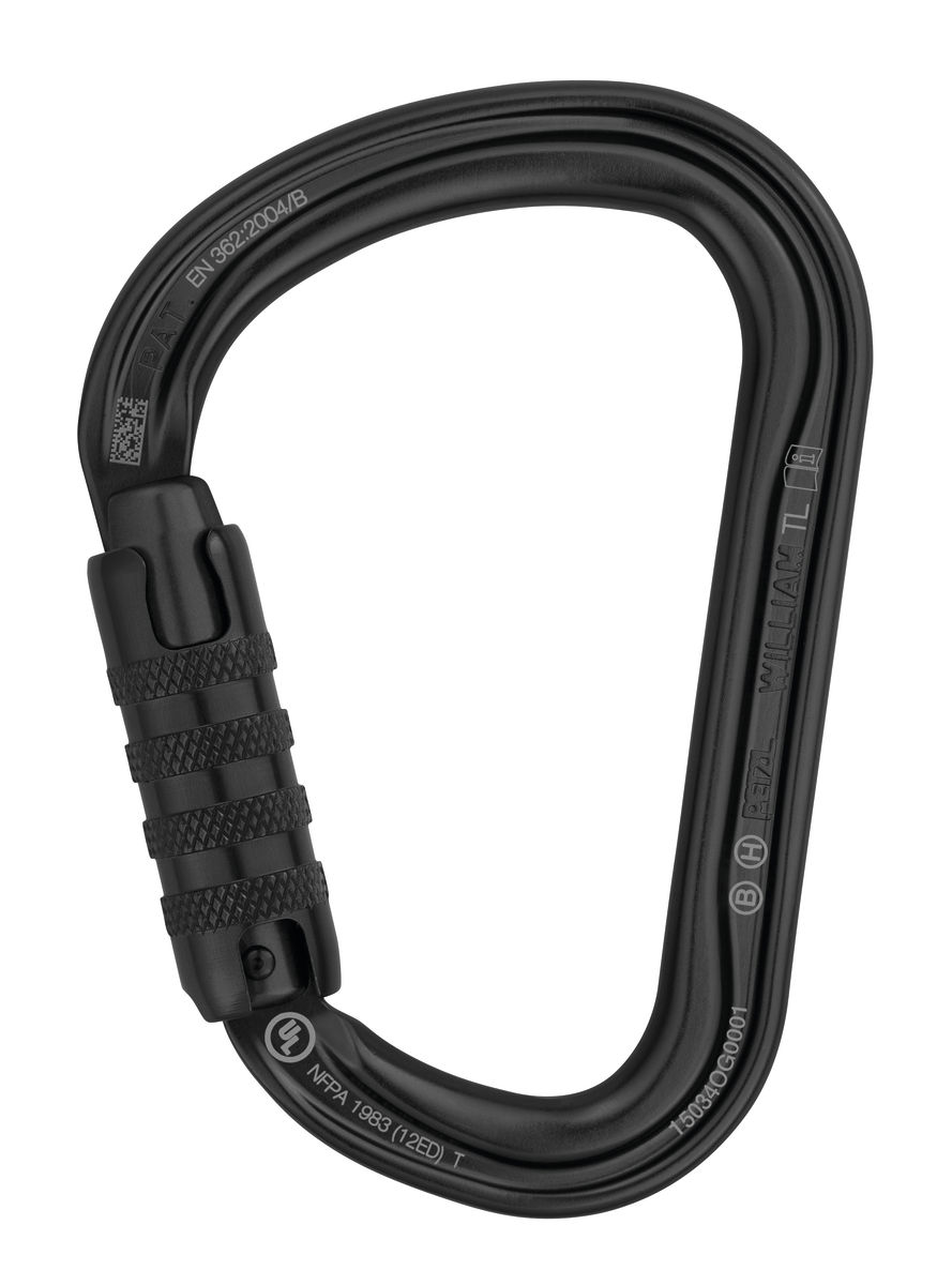 Petzl WILLIAM M36A TLN Black Triact-Lock Lightweight Asymmetric Large Capacity Carabiner