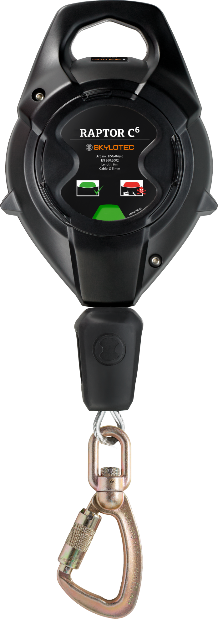 SKYLOTEC Raptor C Self Retracting Lifeline with Galvanised Cable 6M HSG-042-6