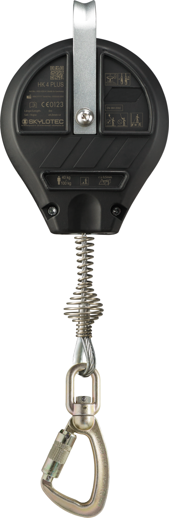 SKYLOTEC HK PLUS SRL Mini Fall Arrest Block with Rope Lifeline for Short Distances 4M HSG-050-04