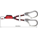 CAMP Safety RETEXO REWIND 130cm-190cm Twin Leg Edge Tested Elastic Lanyard with 110mm Hooks 7050206 - SecureHeights