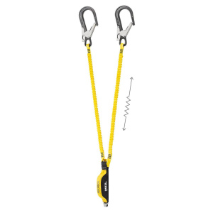Petzl ABSORBICA-Y MGO Double Lanyard with Integrated Energy Absorber and MGO Connectors 80cm-150cm European Version - SecureHeights