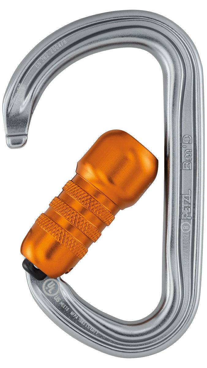 Petzl Bm'D Lightweight High Strength Asymmetrical Aluminium Triact Lock Carabiner - SecureHeights