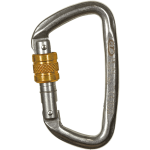 Climbing Technology D-SHAPE S-STEEL SG Stainless Steel Screwgate Carabiner 4C52800 - SecureHeights