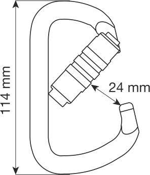 CAMP Safety D PRO 2LOCK High Strength Twist Lock Steel Carabiner 187701 - SecureHeights