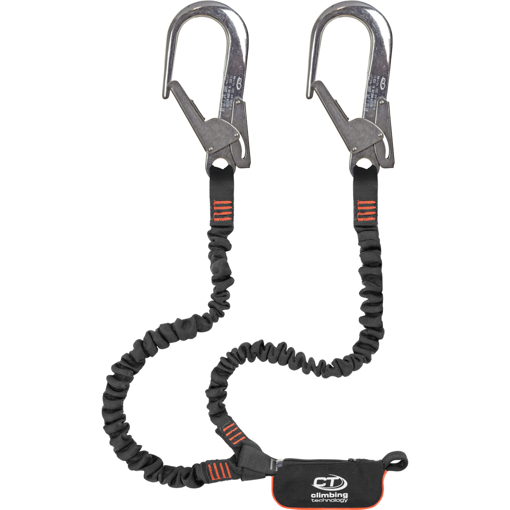 Climbing Technology FLEX ABS 140 COMBI Y Twin Leg Edge Tested Fall Arrest Lanyard with 60mm Hooks 125cm-190cm - SecureHeights