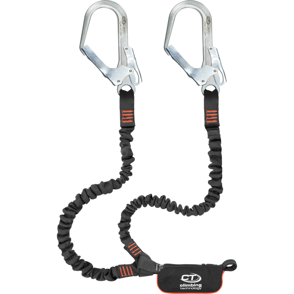 Climbing Technology FLEX ABS 140 STEEL Y Twin Leg Edge Tested Fall Arrest Lanyard with 50mm Hooks 120cm-190cm - SecureHeights