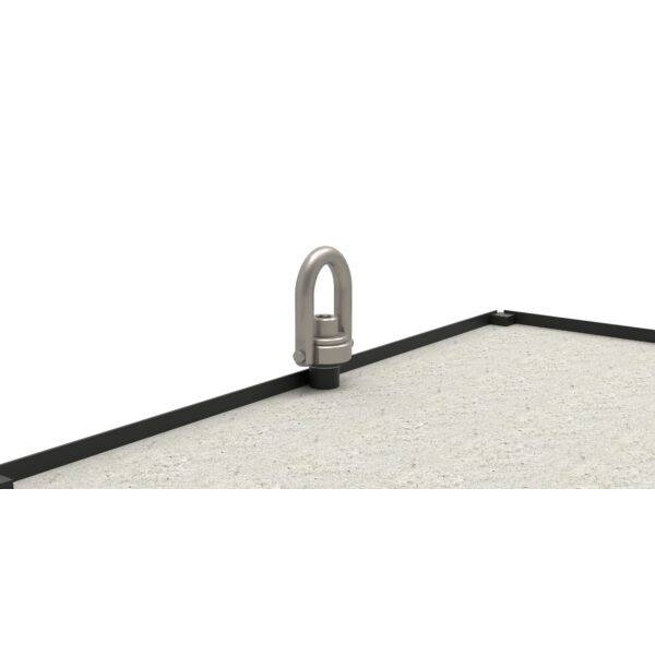 3M DBI-SALA D-Ring Anchorage Plate – 1/4" X 2" X 4-1/2" Steel Plate With Cadmium Plated D-Ring & Stainless Plate, OSHA/ANSI Compliant