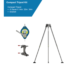 Globestock G.Tripod 230 Compact Tripod Kit with Bracket and G.Saver II Fall Arrest Block 14m-34m - SecureHeights