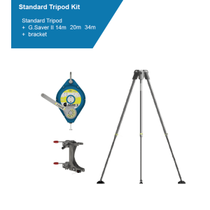 Globestock G.Tripod 230 Standard Tripod Kit with Bracket and G.Saver II Fall Arrest Block 14m-34m - SecureHeights