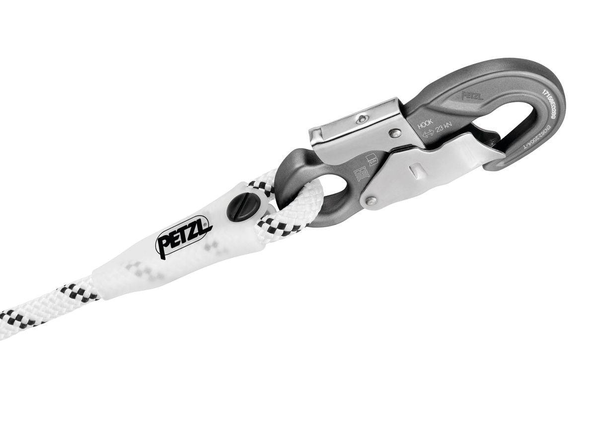 Petzl GRILLON HOOK Adjustable Work Positioning Lanyard with HOOK Connector European Version 2m-5m - SecureHeights