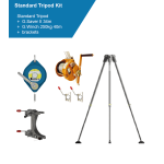 Globestock G.Tripod 230 Standard Tripod Kit with 34m G.Saver II Fall Arrest Block & Bracket and 40m G.Winch & Bracket - SecureHeights