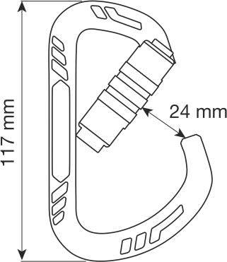CAMP Safety GUIDE XL 2LOCK Lightweight D-Shaped Twist Lock Aluminum Carabiner 136403 - SecureHeights