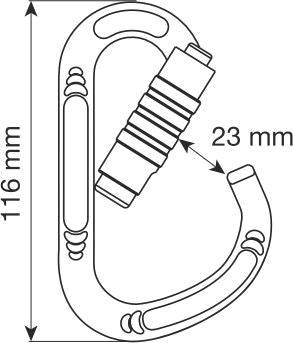 CAMP Safety HMS 3LOCK Triple Lock Aluminium Carabiner 118403 - SecureHeights