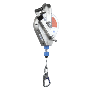 IKAR HRA Galvanised Steel Cable Self Retracting Fall Arrest Block with Recovery Winch 12m-65m - SecureHeights