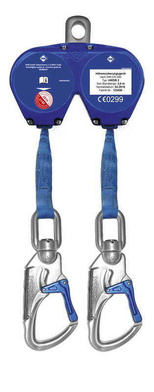 IKAR HWDB 2m Double Web Self Retracting Fall Arrest Block - SecureHeights