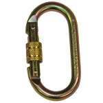 Globestock 10mm Oval Screwgate Manual Lock Steel Carabiner 1080-01 - SecureHeights