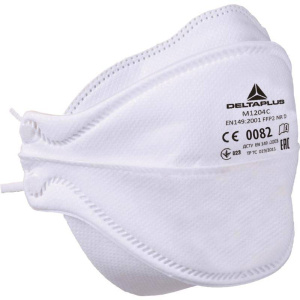 DeltaPlus M1204 FFP2 Disposable Foldable Half Face Mask without Valve (Pack of 20) - SecureHeights