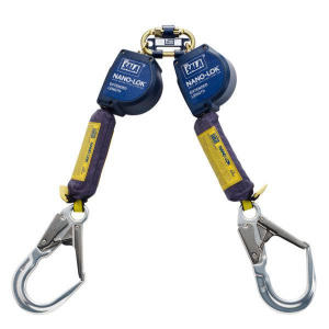 3M DBI SALA Nano-Lok XL 2.98m Extended Twin Leg Quick Connect Web Self Retracting Lifeline with Scaffold Hooks 3101637 - SecureHeights