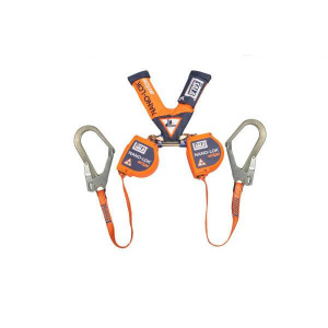 3M DBI SALA Nano-Lok Edge 2.5m Twin Leg Web Self Retracting Lifeline with Snap Rebar Hook 3101445 - SecureHeights