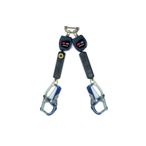 3M DBI SALA Nano-Lok 1.8m Twin Leg Web Self Retracting Lifeline with Grip Hooks 3101718 - SecureHeights