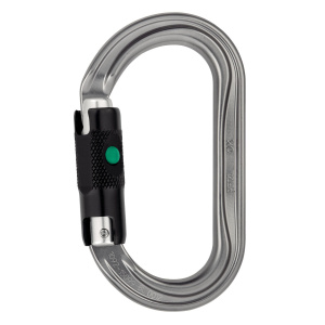 Petzl OK Lightweight Aluminium Oval Ball Lock Carabiner M33A BL - SecureHeights