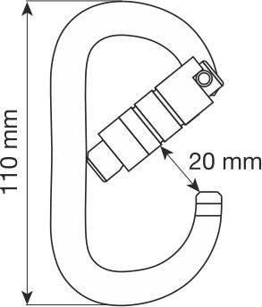 CAMP Safety OVAL XL 2LOCK Lightweight Twist Lock Aluminium Carabiner 2124 - SecureHeights
