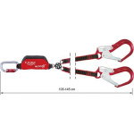 CAMP Safety RETEXO GYRO REWIND 105cm-145cm Twin Leg Edge Tested Elastic Lanyard with 62mm Hooks 7250209 - SecureHeights