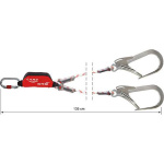 CAMP Safety RETEXO ROPE 135cm Twin Leg Edge Tested Rope Lanyard with 110mm Hooks 5050206 - SecureHeights
